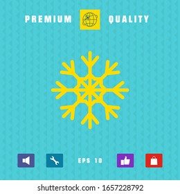 Snowflake icon symbol. Graphic elements for your design