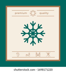 Símbolo de icono de copo de nieve. Elementos gráficos para el diseño