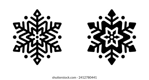 Schneeflocken-Symbol. Symbol für mobiles Konzept und Webdesign. Vektorgrafik