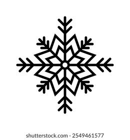 Snowflake icon. symbol for mobile concept and web design. vector illustration