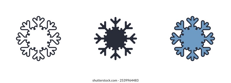 Ícone de floco de neve. Símbolo de floco de neve para conceito móvel e web design. Ícone de vetor, Ilustração de logotipo, Gráficos de vetor