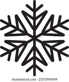 Snowflake icon symbol vector art