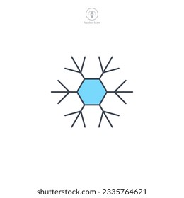 Snowflake icon symbol vector illustration isolated on white background