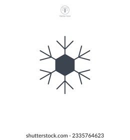 Snowflake icon symbol vector illustration isolated on white background