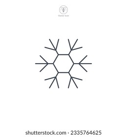 Snowflake icon symbol vector illustration isolated on white background