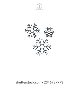 Snowflake icon symbol vector illustration isolated on white background
