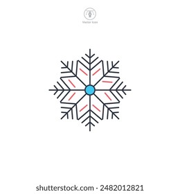 Snowflake Icon symbol vector illustration isolated on white background
