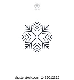 Snowflake Icon symbol vector illustration isolated on white background