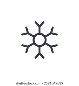 snowflake icon symbol vector sign isolated on white background illustration for graphic and web design