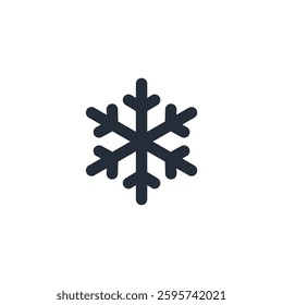 Snowflake icon symbol vector sign isolated on white background illustration for graphic and web design