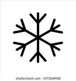 Snowflake icon. Symbol of Weather icon with trendy flat line style icon for web, logo, app, UI design. isolated on white background. vector illustration eps 10