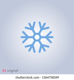 Snowflake icon. The symbol of  the winter. Simple flat black illustration . Vector graphics