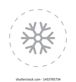 A snowflake icon. The symbol of the winter. wheather line . Vector graphics - копия