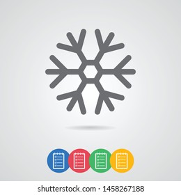 A snowflake icon. The symbol of the winter. wheather line . Vector graphics - копия