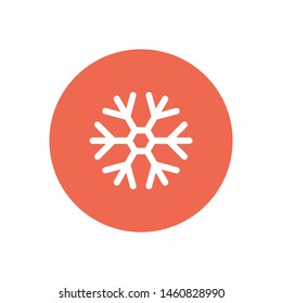 A snowflake icon. The symbol of the winter. wheather line . Vector graphics - копия