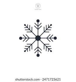 Icono de copo de nieve Ilustración vectorial de tema aislado sobre fondo blanco