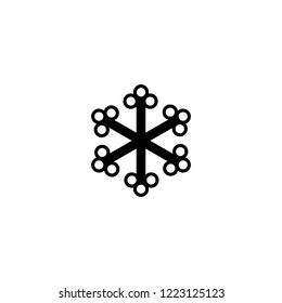 snowflake icon vector.