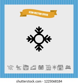 Snowflake icon vector