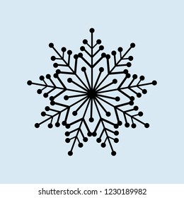 snowflake icon vector.