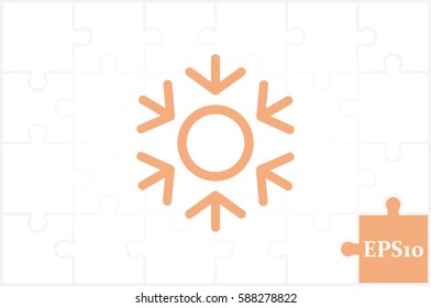 Snowflake icon vector, abstract sign flat design,  illustration modern isolated badge for website or app - stock info graphics