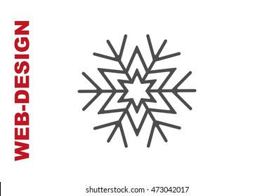 Snowflake Icon Vector, author portfolio web-design