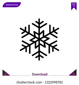 snowflake  icon vector . Best modern, simple, isolated, application ,seasons icons, logo, flat icon for website design or mobile applications, UI / UX design vector format