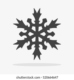 snowflake icon vector Christmas flat