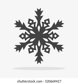 snowflake icon vector Christmas flat