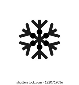 snowflake icon vector christmas and winter theme. Simple flat black illustration on white background.or logo.