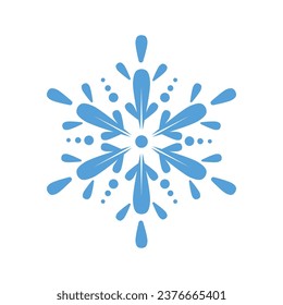 Vector de iconos de copo de nieve. Tema de Navidad e Invierno.