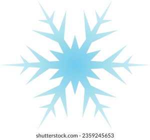 Snowflake icon vector in the cold season. Snowflake design as an icon, symbol, winter or Christmas decoration. Snowflake icon graphic resource for cold season celebration design