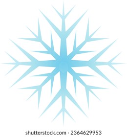 Vector de icono de copo de nieve en la estación fría. Diseño de copos de nieve como icono, símbolo, invierno o decoración navideña. Icono de copo de nieve recurso gráfico para el diseño de la celebración de la temporada fría