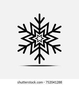 Snowflake icon vector design isolated