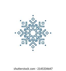 Snowflake icon vector. design sign. White background