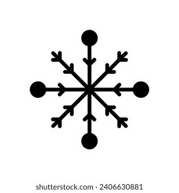 snowflake icon vector design template