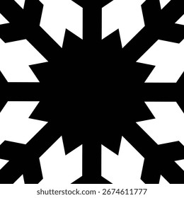 Icono de copo de nieve. Plantilla de diseño de Vector Snowflake