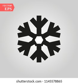 Snowflake icon vector EPS 10, abstract sign flat design, illustration modern isolated badge for website or app - stock info graphics