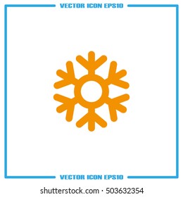 Snowflake icon vector EPS 10, abstract sign flat design,  illustration modern isolated badge for website or app - stock info graphics
