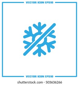 Snowflake icon vector EPS 10, abstract sign stop or ban flat design,  illustration modern isolated badge for website or app - stock info graphics
