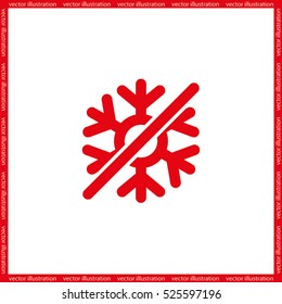 Snowflake icon vector EPS 10, abstract sign stop or ban flat design,  illustration modern isolated badge for website or app - stock info graphics