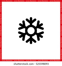Snowflake icon vector EPS 10, abstract sign flat design,  illustration modern isolated badge for website or app - stock info graphics