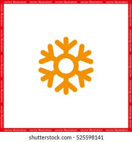Snowflake icon vector EPS 10, abstract sign flat design,  illustration modern isolated badge for website or app - stock info graphics