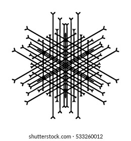 Snowflake icon. Vector eps 10