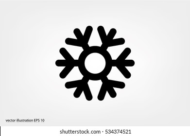 Snowflake icon vector EPS 10, abstract sign flat design,  illustration modern isolated badge for website or app - stock info graphics.