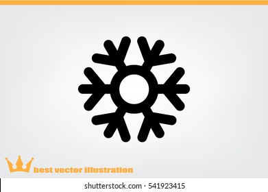 Snowflake icon vector EPS 10, abstract sign flat design,  illustration modern isolated badge for website or app - stock info graphics