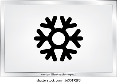 Snowflake icon vector EPS 10, abstract sign flat design,  illustration modern isolated badge for website or app - stock info graphics.