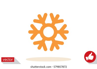 Snowflake icon vector EPS 10, abstract sign flat design,  illustration modern isolated badge for website or app - stock info graphics.