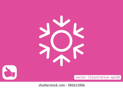 Snowflake icon vector EPS 10, abstract sign flat design,  illustration modern isolated badge for website or app - stock info graphics