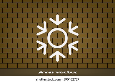 Snowflake icon vector EPS 10, abstract sign flat design,  illustration modern isolated badge for website or app - stock info graphics.
