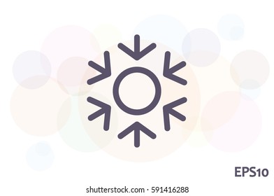 Snowflake icon vector EPS 10, abstract sign flat design,  illustration modern isolated badge for website or app - stock info graphics
